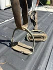 Vintage Pair of Metal Horse Stirrups with Leather Stirrup Leathers