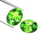Natural Peridot Loose Gemstone 8-10 Ct CERTIFIED Peridot Oval Shape Pair RP16