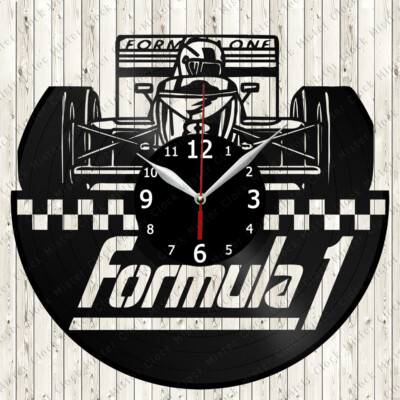 Formula 1 Vinyl Record Wall Clock Decor Handmade 7083