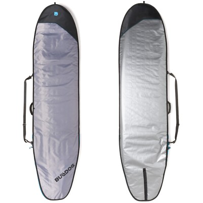 Bulldog 9ft6 Longboard Tasche NEU 5 mm Surfboard Tagestasche mit Flossenschlitz silber