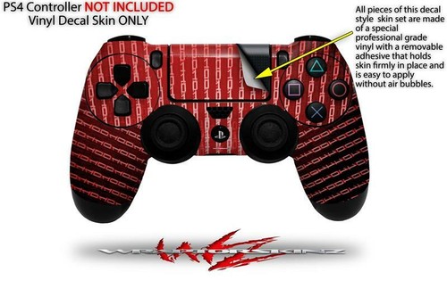 Skin for Sony PS4 Controller Binary Rain Red - Picture 2 of 3