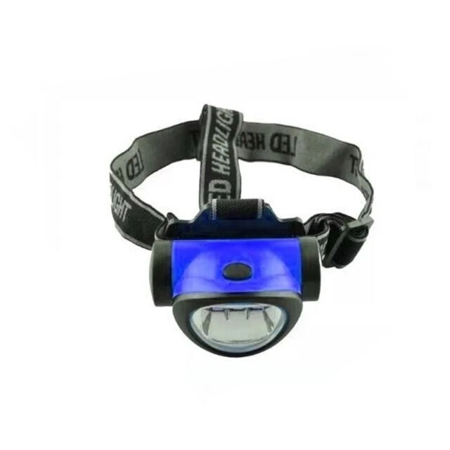 LINTERNA FRONTAL DE CABEZA PARA CAMPING SENDERISMO BICI PESCA 4 LED a pilas 3AAA - Imagen 2 de 3