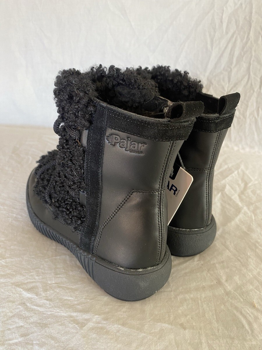 Pajar Anet Short Eco Suede and Faux Fur Boots Womens US