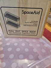 Pull Out Spice Rack Organizer for Cabinet, Heavy Duty Metal Slide Out 4x2