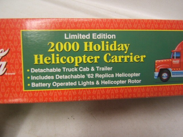 Coca Cola 2000 Holiday Helicopter Carrier New in Box w/ '62