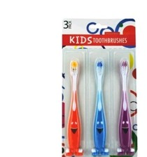 Fun Kids Toothbrush Set 2 Packs /3 Brush Each, Fun Colors,