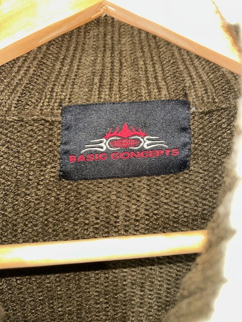 Basic Concepts Mens’s Brown White Red Full Zip Mo… - image 3