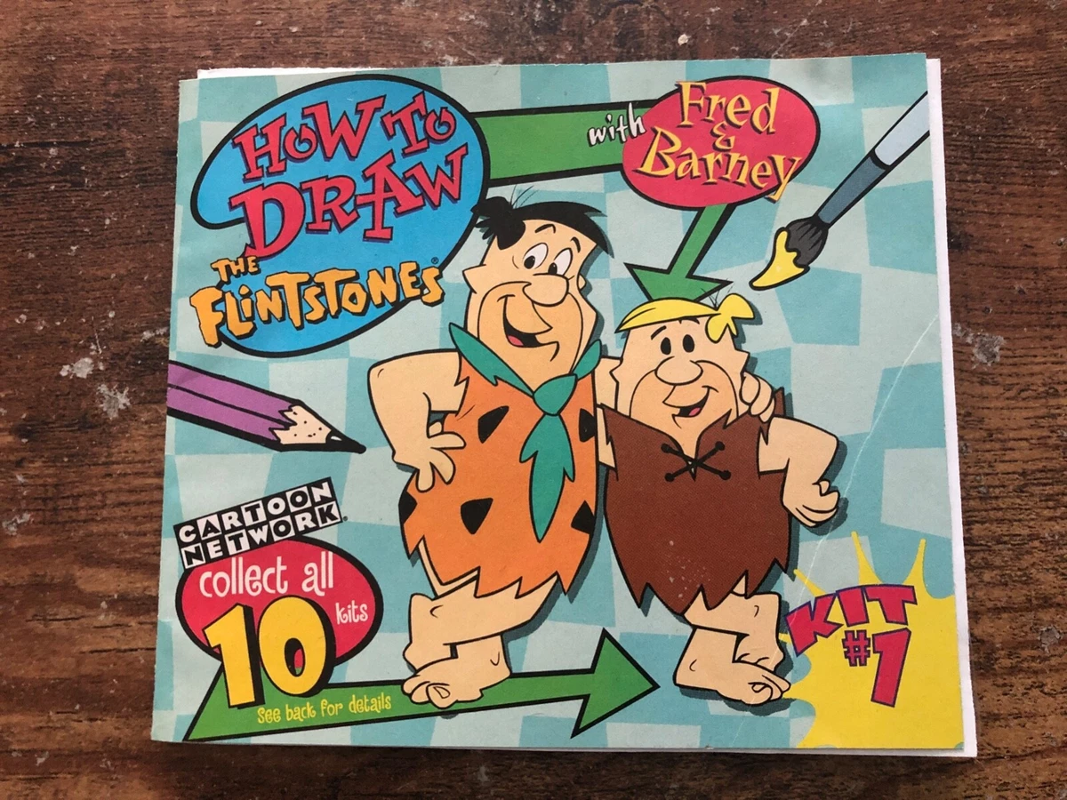 Vintage FLINTSTONES How to Draw FRED BARNEY Cartoon Network