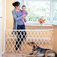Expansion Walk-Thru Baby Gate 1 Hand Latch Hardware Mount Use Toddlers Pets