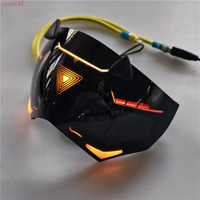 Game Zenless Zone Zero Trigger Cosplay Props Half Face Mask LED Light Eye Mask - Image 2 of 4
