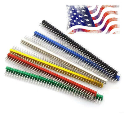 5pcs Single/Dual Row 40-Pin Male Header 2.54mm Breadboard PCB Copper Connectors
