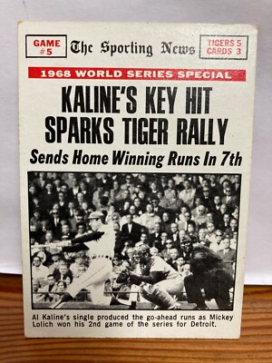 1968 World Series Special 1969 Topps Al Kaline's key hit Baseball Card