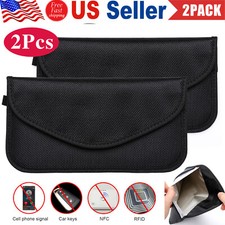 2PCS Faraday Bag Cell Phone Wallet Blocker RFID Signal Blocking Shielding Pouch