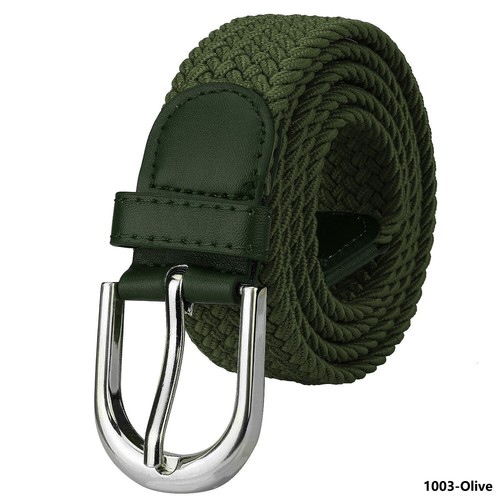 Falari Men Women Canvas Elastic Fabric Woven Casual Stretch Braided Belt - Picture 22 of 42