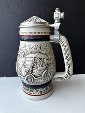 Unikalny Vintage 1979 Avon Antique Automobile Pokrywany Piwo Kamień Kubek samochodowy