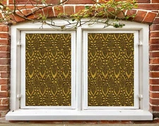 3D Brown Pattern O2067 Window Film Print Sticker Cling Stained Glass UV Block Fa