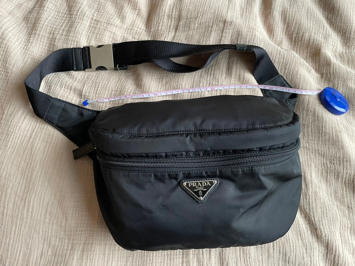 Black Prada Nylon Waist Bag