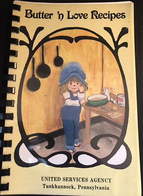 Vtg Spiral Bound Cookbook Butter n Love Recipes United Services Agency PA