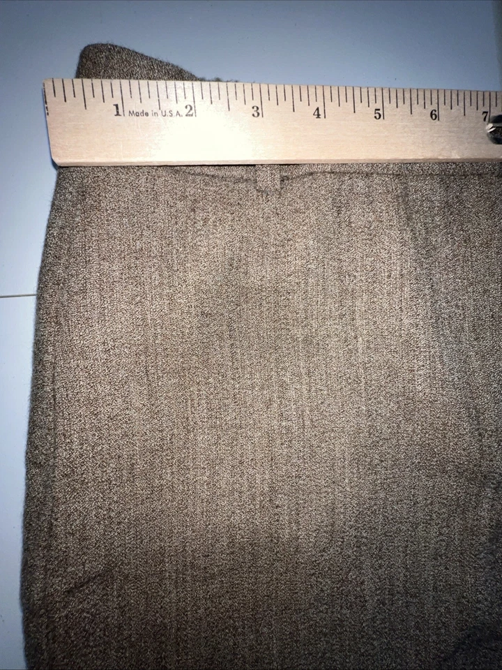 Pantalones de vestir Ann Taylor Loft para mujer talla 4 100 % lana forrados marrón Foto 2 de 4