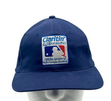 Claritin Major League Baseball Hat Cap MLB Logo Strapback Adjustable Blue