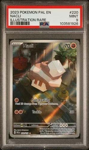 2023 POKEMON PAL EN-PALDEA EVOLVED ILLUSTRATION RARE #220 NACLI PSA 9