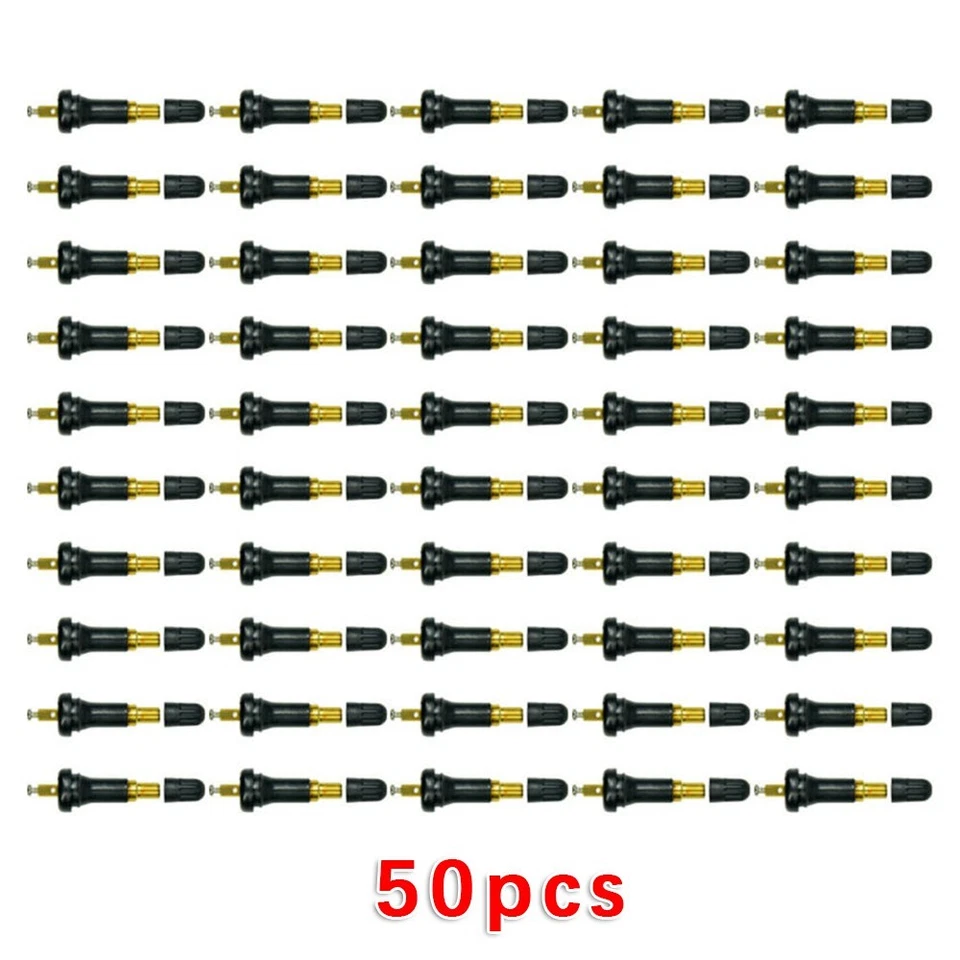 50pcs/set Car Rubber Wheel Rim Tire Pressure TPMS Sensor Valve Stem Replacement - Image 2 of 4