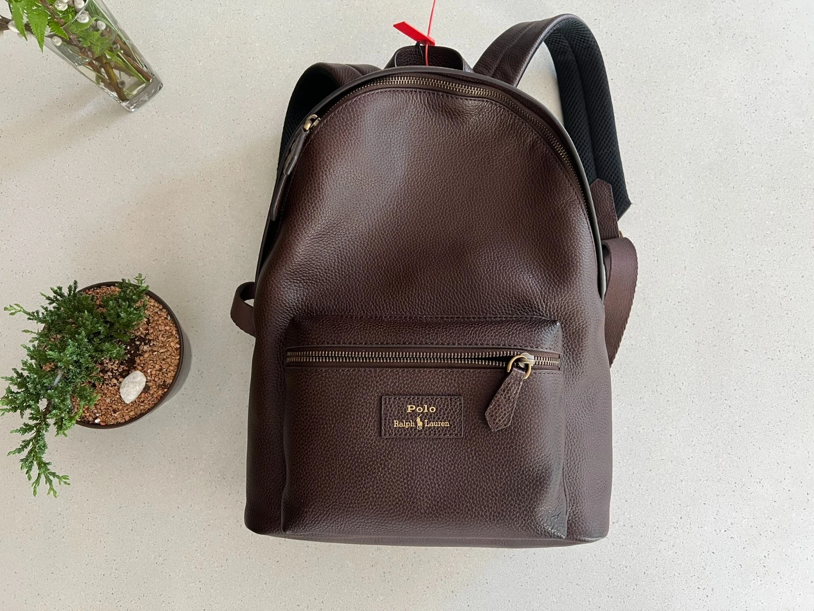 Polo Ralph Lauren Pebbled Leather Backpack w/ Laptop Sleeve Dark Brown *READ*
Opens in a new window 