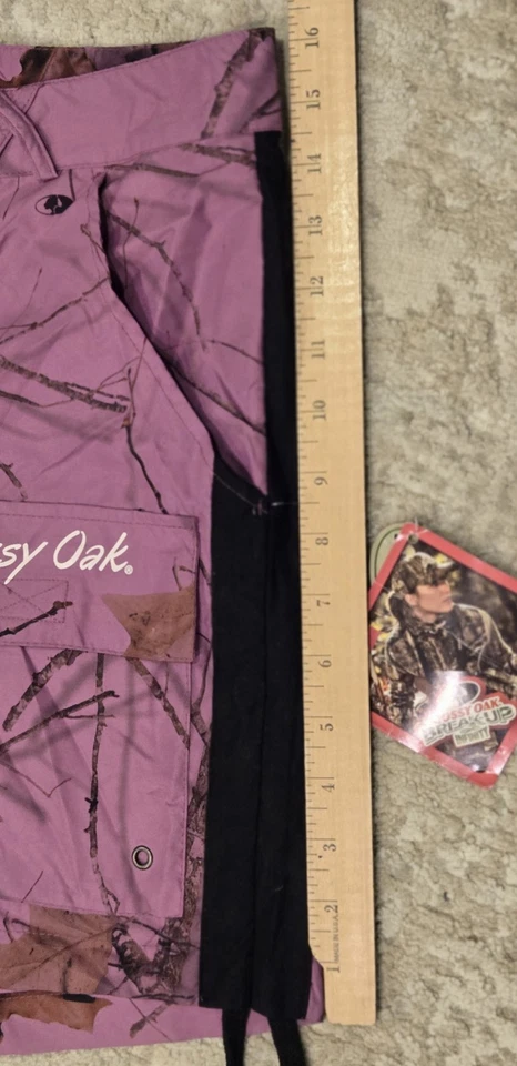 NUEVO Mossy Oak Break Up Infinity Mujer M Pantalones Cortos Ciruela Púrpura 6" Entrepierna Foto 4 de 4
