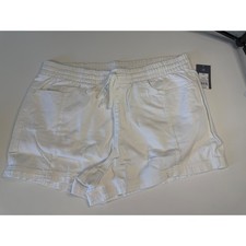 Universal Thread Womens XXL White Utility Denim Shorts Elastic Waist NWT