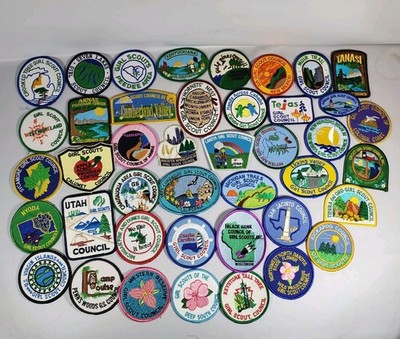 VTG Modern Lot of 40 Girl Scouts Patches & Merit Badges- Counsel, Camping & More