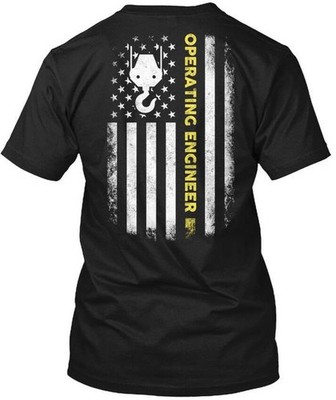 Operating Engineer- - Engineer Tee T-Shirt Made in the USA Size S to 5XL