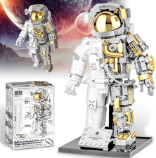 Space Astronaut Building Block Set, 966 Pcs Astronaut Building Set for Adults, S
