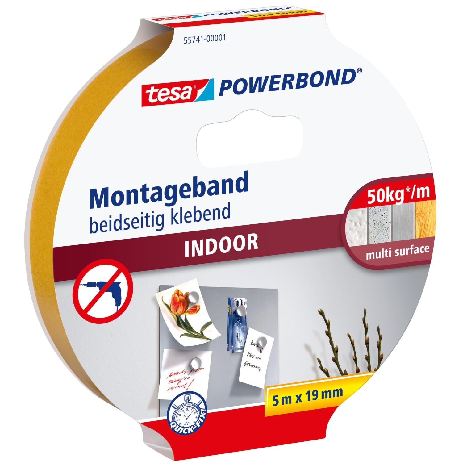 Tesa UK Powerbond  , 5  x 19 ,55741-01-00