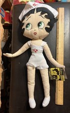 Vintage Kellytoy Betty Boop 17.5" Plush Classic Nurse Outfit New With Tags KING