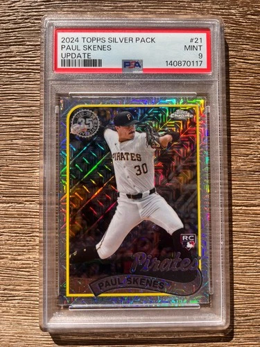 2024 Topps Update Series - 1989 Topps Chrome Silver Pack Paul Skenes PSA 9