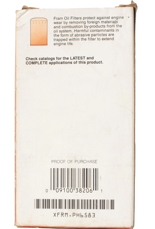 Filtro de aceite de repuesto FRAM AlliedSignal para Porsche 928 modelo PH6583 1978-1995 Foto 4 de 4