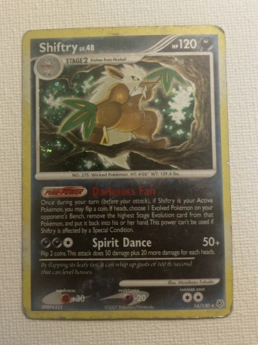 Pokemon Shiftry 14/130 Holo Rare 2007 Diamond & Pearl Base HP
