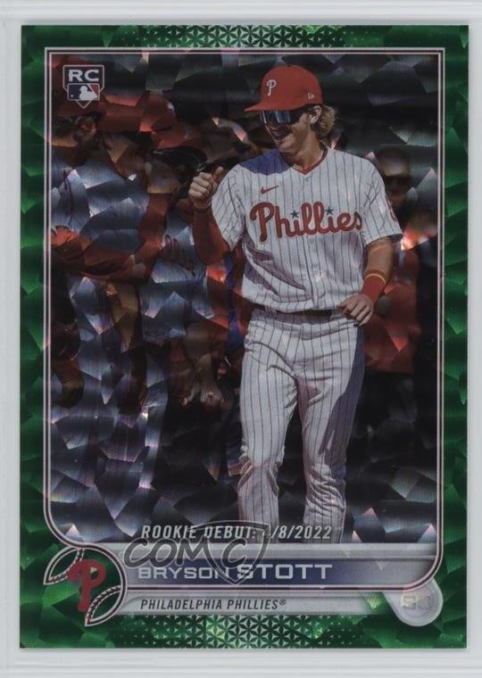 2022 Topps Update Rookie Debut Green Foil 485/499 Bryson Stott #US255 0wn0