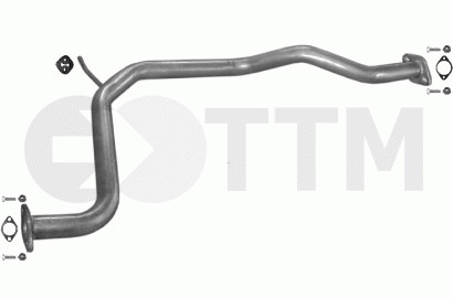 Tuyau intermédiaire de rechange contre la rouille pour échappement Mazda 626 Coupe 1987-1992