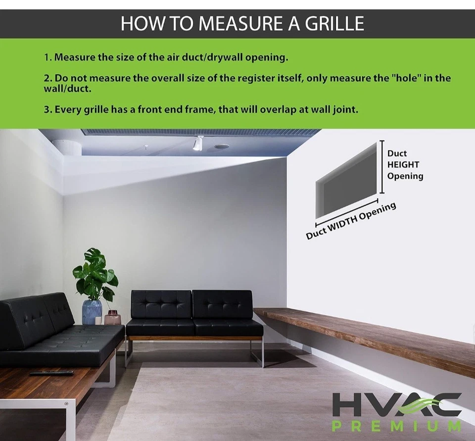 Rejilla de retorno de aluminio HVAC Premium 28" X 6" - Fácil flujo de aire - Barra lineal... Foto 3 de 4