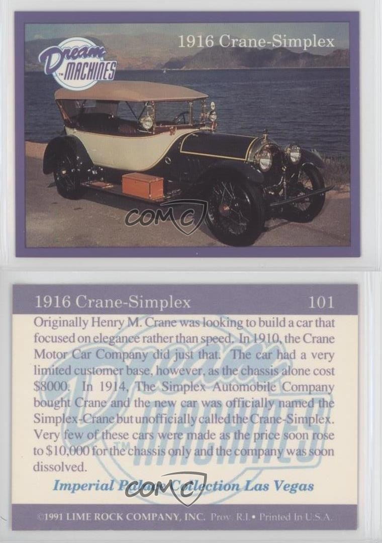 1991 Lime Rock Dream Machines 1916 Crane-Simplex #101 0c4