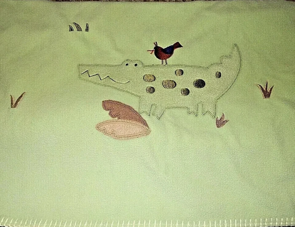 1J!哇! CIRCO Safari 丛林动物园抓绒婴儿床毯被子狮子长颈鹿 — 第 3/4 张图片