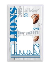 Detroit Lions Subway Art Standard Wall Outlet Cover NFL football mens
