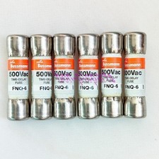 10PCS NEW Bussmann FNQ-6  FNQ 6 6Amp Time-delay Supplemental Fuses 500Vac