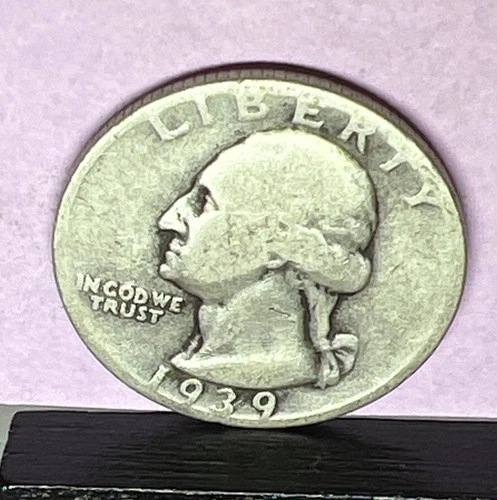 1939 Philadelphia Washington silver quarter good book filler