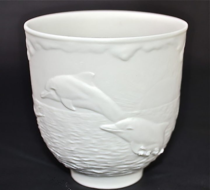 RETIRED LLADRO COLLECTORS SOCIETY 1998 Candle Holder DOLPHINS AT