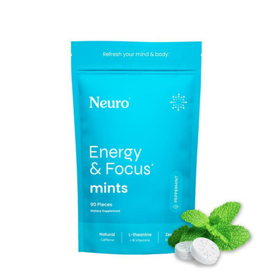 #ad #ad Neuro Energy amp; Focus mints Energy Supplement with L Theanine amp; VB 90ct $71.99