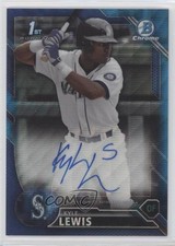 2016 Bowman Draft Chrome Pick Blue Wave Refractor /150 Kyle Lewis Auto 0f6e