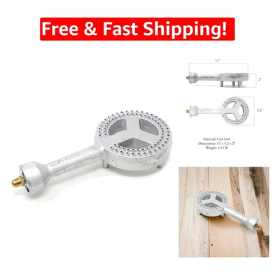 #ad Durable Cast Iron Burner Head with Brass Orifice Ideal for Custom Burners $30.57