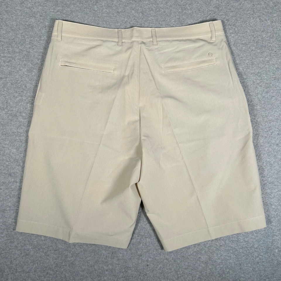 Pantalones Cortos Peter Millar Para Hombre 33 Sand Shackleford Performance Híbrido 9" Golf NUEVOS NUEVOS CON ETIQUETAS Foto 2 de 4